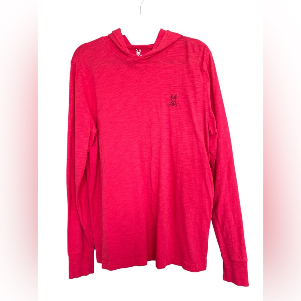 Psycho Bunny Bright Pink Hoodie with Bunny Logo Size Men's Small